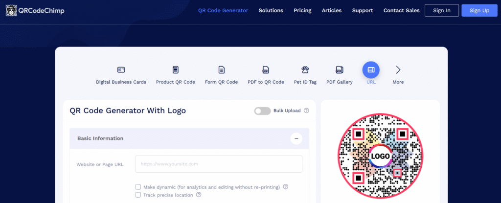QRCode Chimp-Digital Business Card App