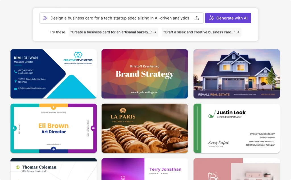 Business Card Generator: 15 AI Tools to Design Your Perfect Card in ...